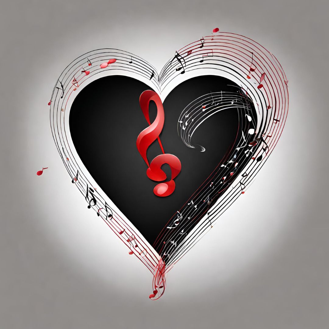 Music Notes with Heart