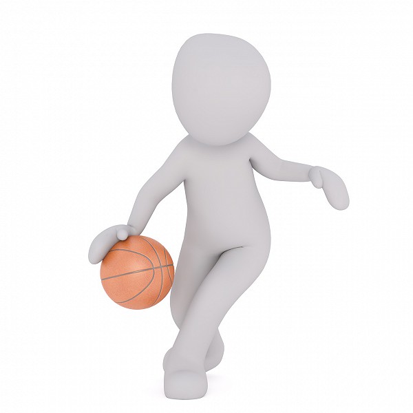 figure dribbling basketball