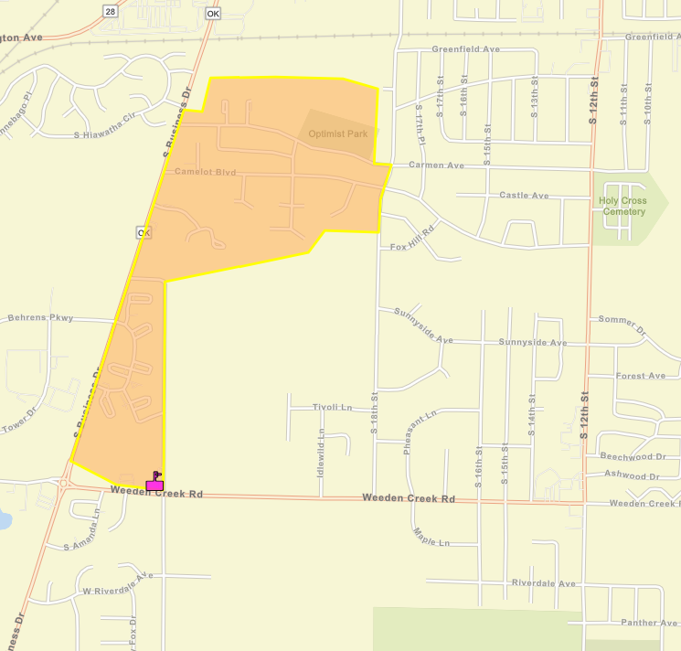 Jackson Elementary School Walk Zone Map