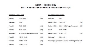 North Semester II Exams 2024