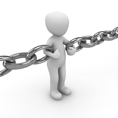 figure with chain links