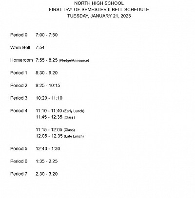 2nd Semester First Day of Classes