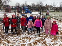 Students on the Grant Elementary School playground