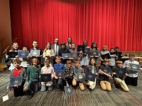 Lincoln-Erdman award recipients with Principal Amanda Barttelt and Superintendent Jacob Konrath