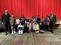 Wilson award recipients with Principal Kyle Moore and Superintendent Jacob Konrath