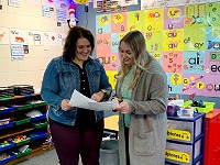 Cooperating Teacher and Student Teacher at Pigeon River Elementary School