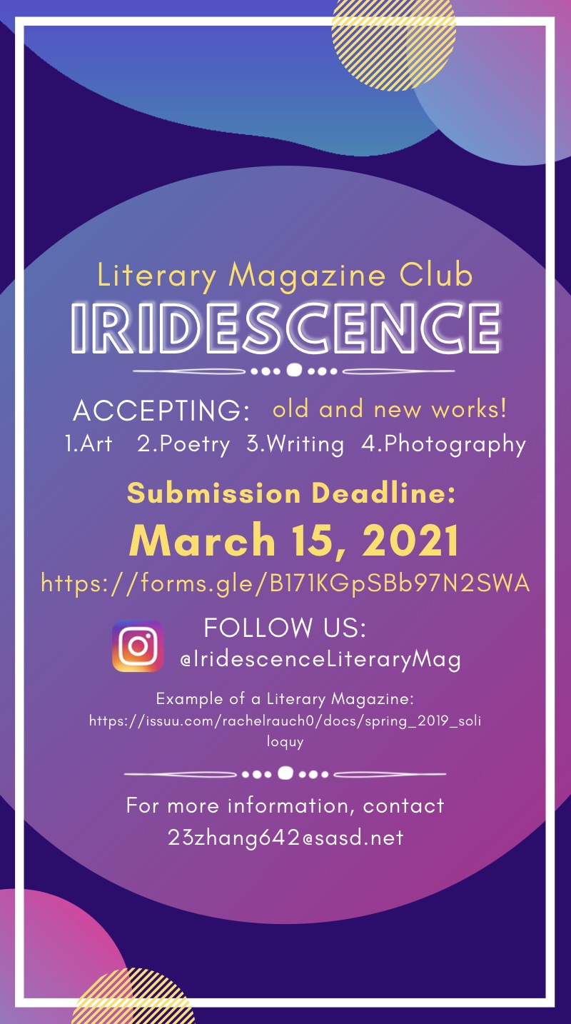 Iridescence literary magazine logo