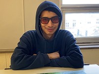 Student Luis with EnChroma Glasses Sheboygan South High School
