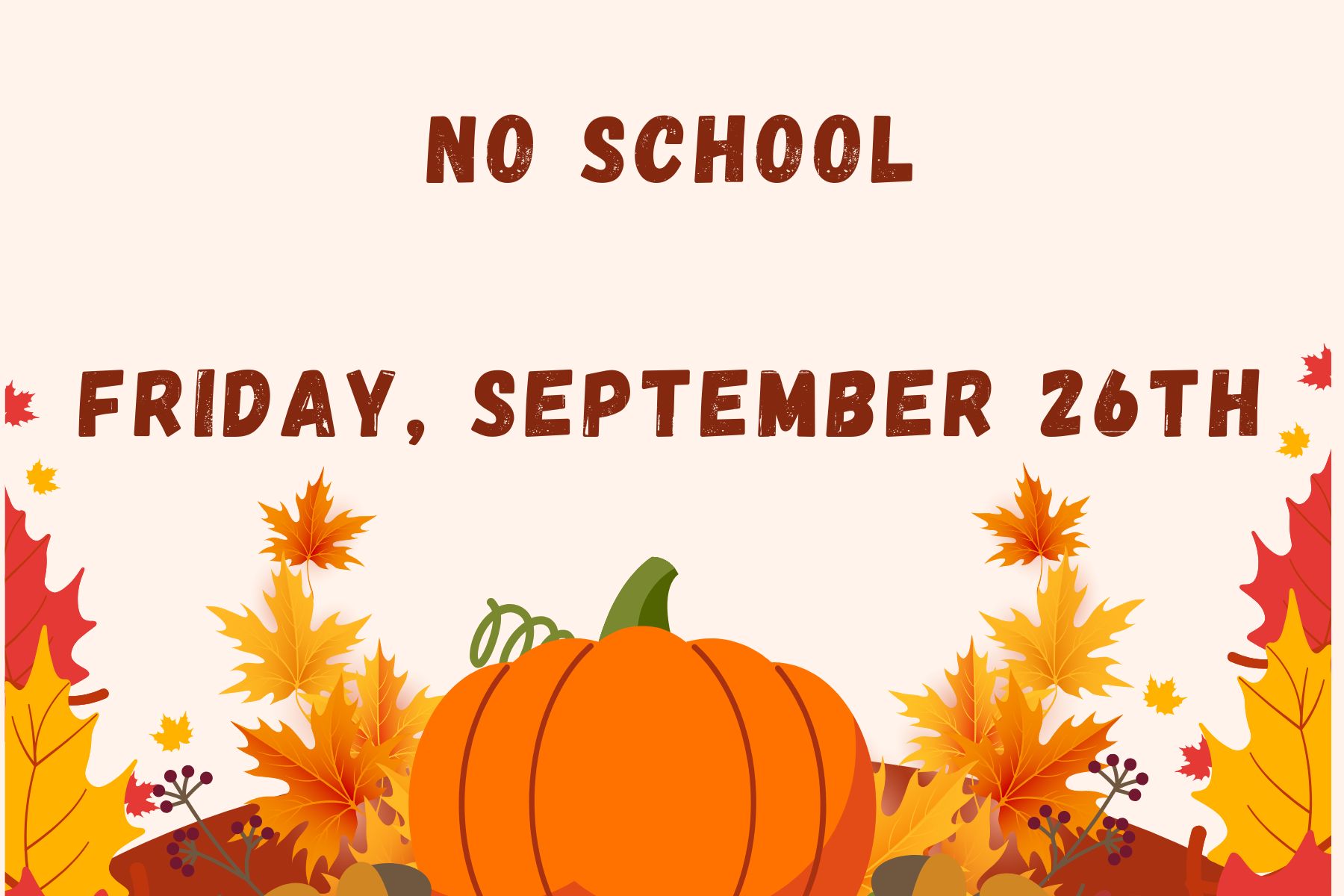 No School September 26