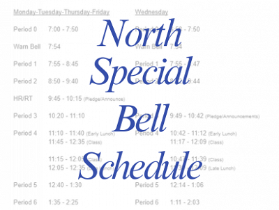 North Special Bell Schedule - Nov. 6