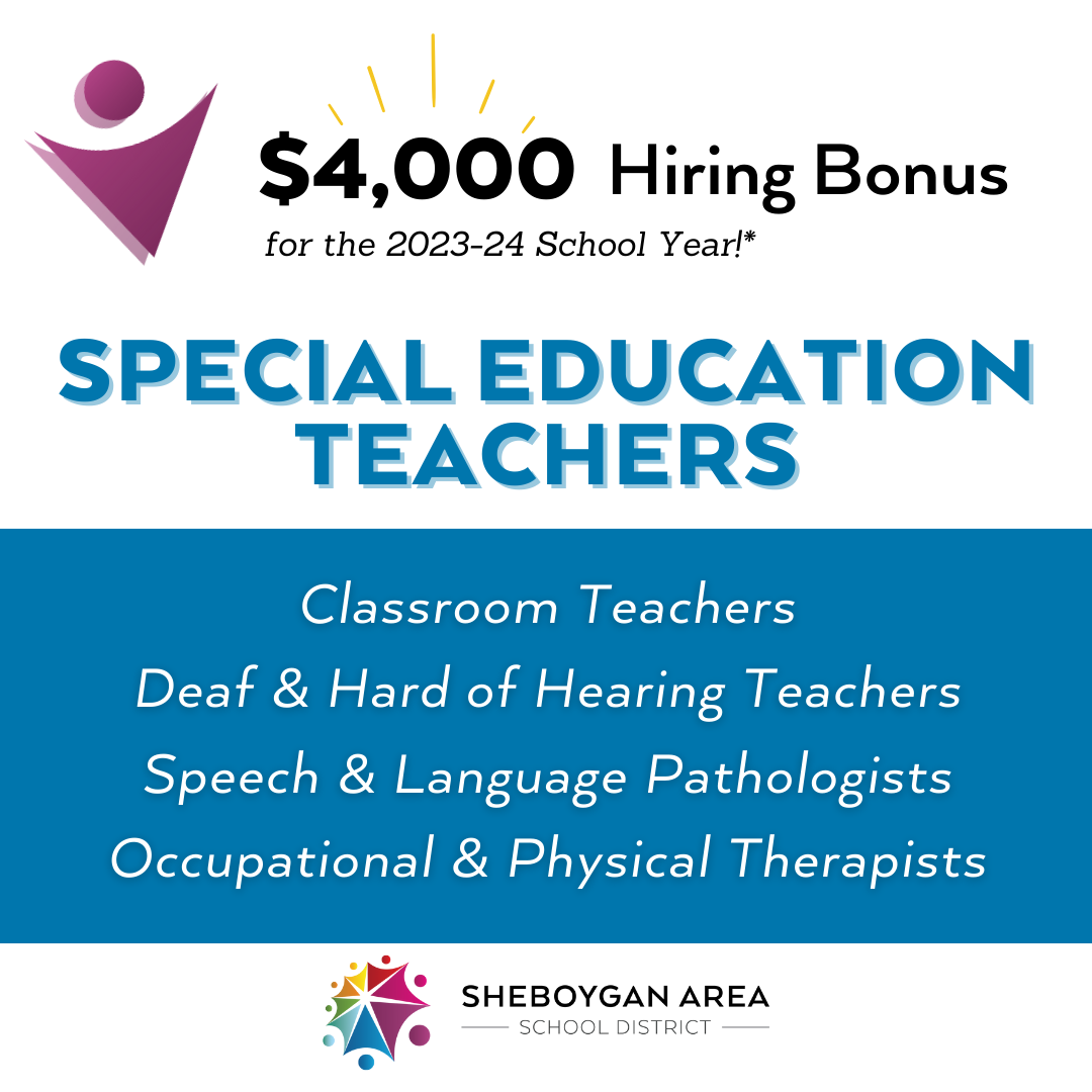 $4,000 Hiring Bonus for Special Education Teachers