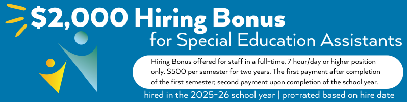 Support staff hiring bonus 2025 26