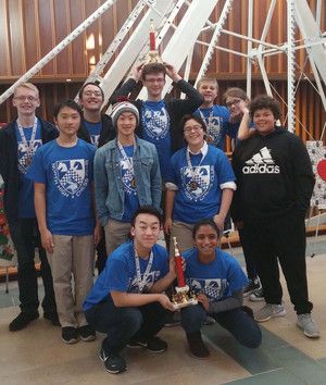 North High Chess Team with a trophey