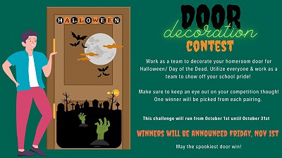 Halloween Door Decorating