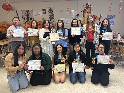 Students participate in the Wisconsin Chinese Speech Contest