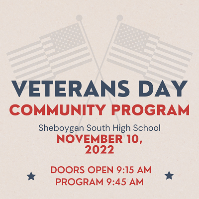 Community Veterans Day Program at South High School