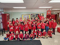 Wilson Elementary School students supporting South High School